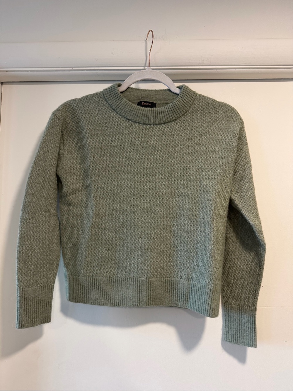 Quince Sage Green Crewneck Knit Sweater